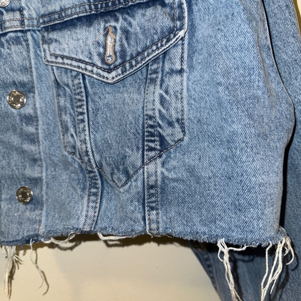 Zara Light Blue Denim Jacket - Picture 3 of 4